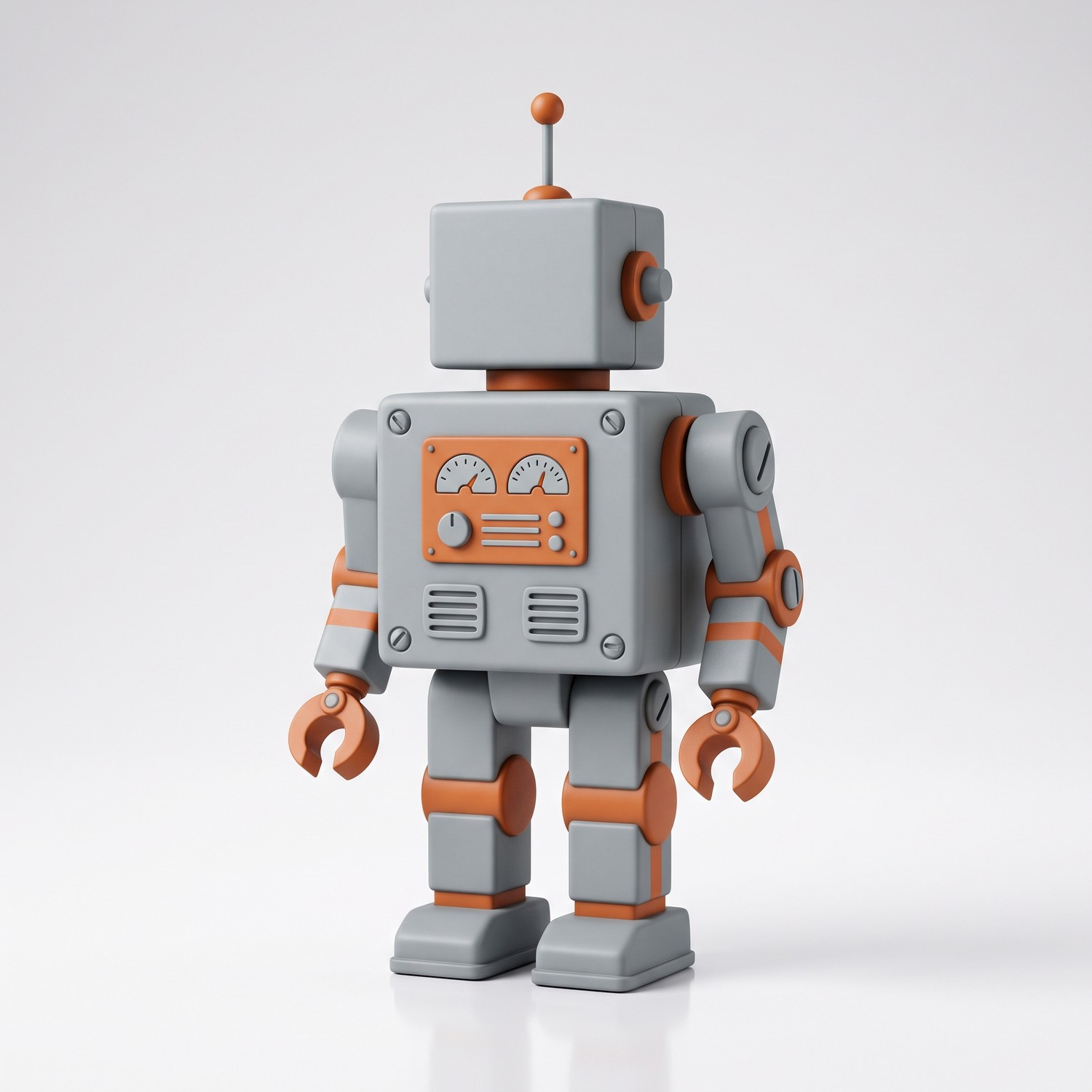 FM-ROB-003 Retro Robot Biblo — 11 cm - Görsel 1