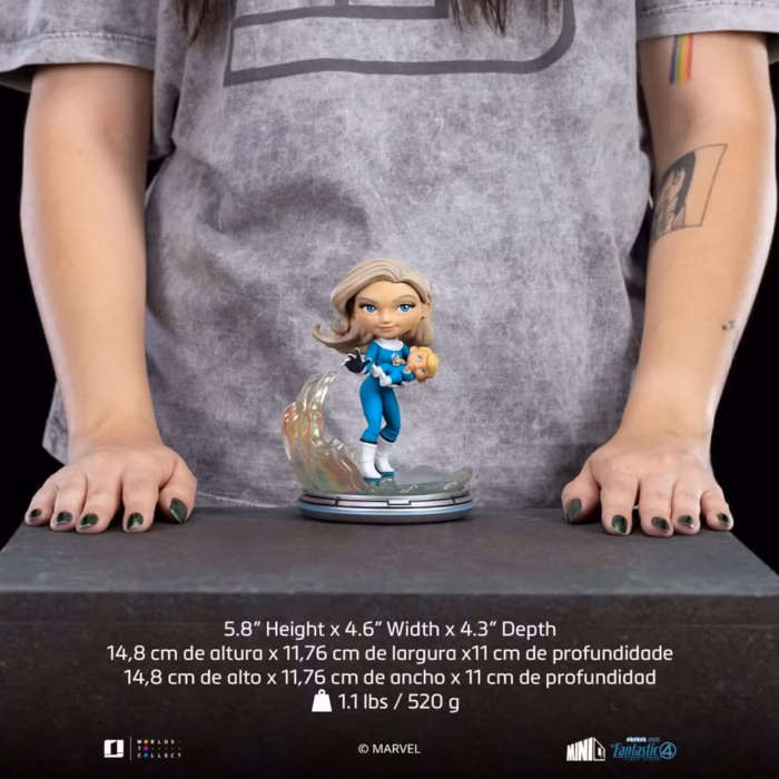 Iron Studios The Fantastic Four: First Steps Invisible Woman & Franklin Richards MiniCo Statue - Görsel 5