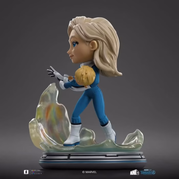 Iron Studios The Fantastic Four: First Steps Invisible Woman & Franklin Richards MiniCo Statue - Görsel 3