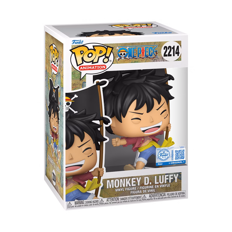 91970_OP_MonkeyDLuffyFlag_POP_GLAM-1-FNUK-WEB Funko Pop! One Piece Monkey D. Luffy with Flag #2214 Exclusive - Görsel 1
