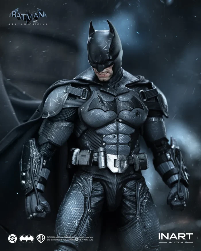 QUEEN STUDIOS INART - BATMAN: ARKHAM ORIGINS™ – BATMAN BATTLE DAMAGED VERSION 1/12 ACTION FIGURE - Görsel 6