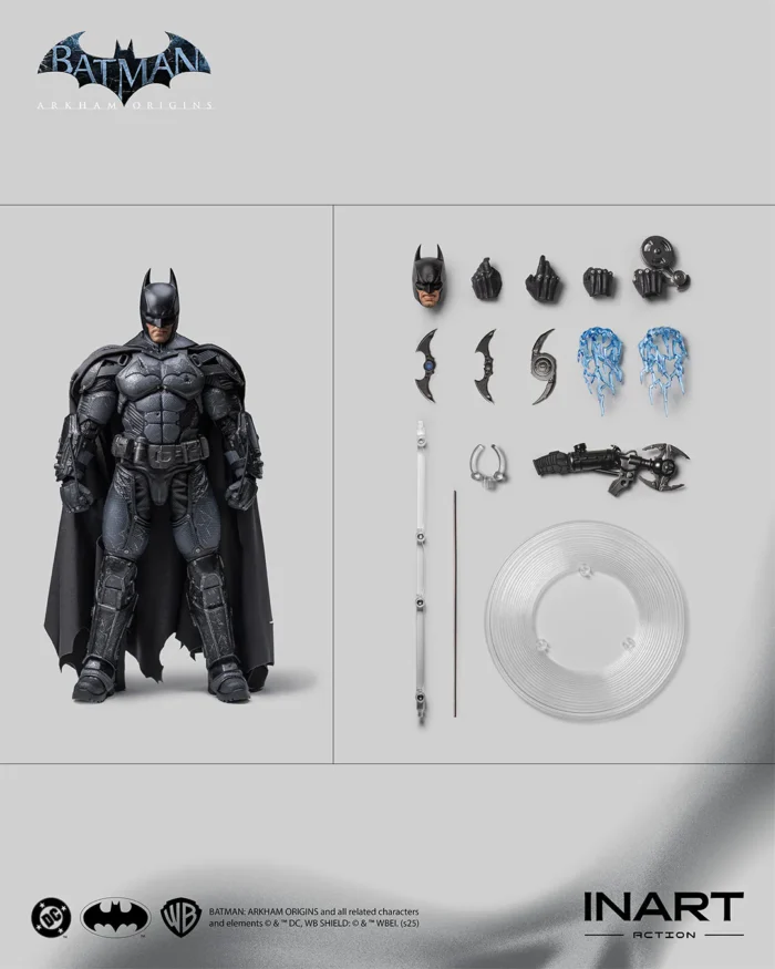 QUEEN STUDIOS INART - BATMAN: ARKHAM ORIGINS™ – BATMAN BATTLE DAMAGED VERSION 1/12 ACTION FIGURE - Görsel 2