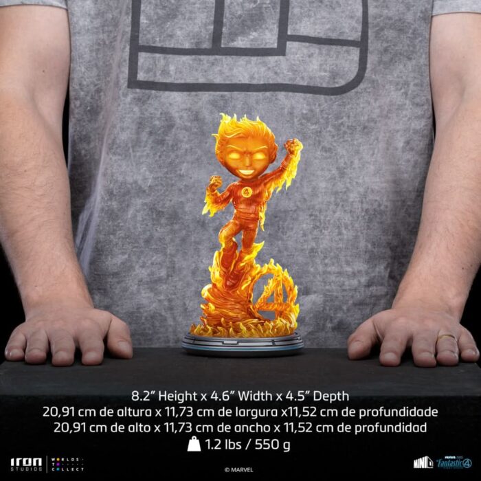 Iron Studios The Fantastic Four: First Steps Human Torch MiniCo Statue - Görsel 5