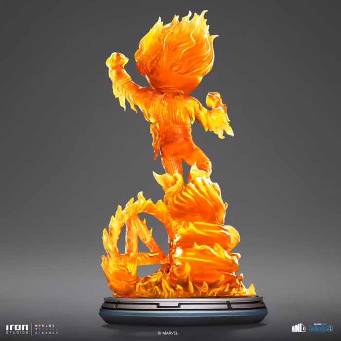 Iron Studios The Fantastic Four: First Steps Human Torch MiniCo Statue - Görsel 4